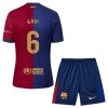 Maillot de Supporter FC Barcelone Gavi 6 Domicile 2024-25 Pour Enfant